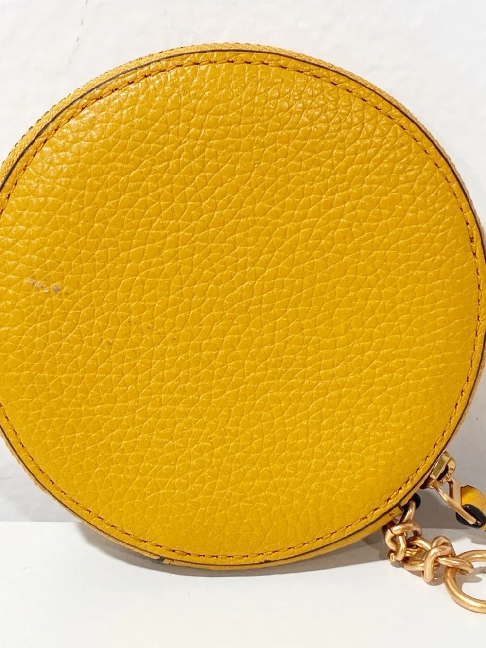 Tory‎ Burch Britten Coin Pouch Key Fob Yellow Bag Mini